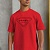 Красная оверсайз футболка Prada Milano logo