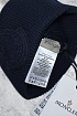 Мужская шапка тёмно-синего цвета Moncler logo-patch