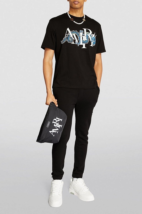 Чёрная футболка Amiri Dragon logo-print
