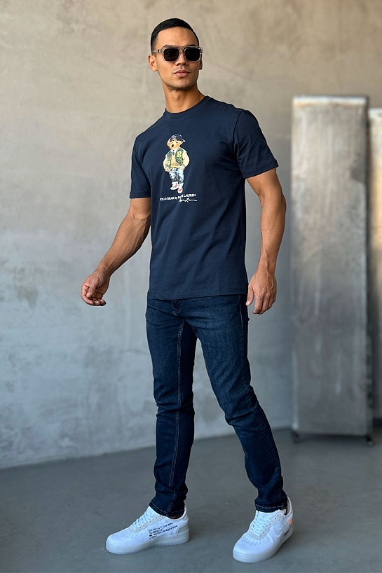 Мужская футболка Роlо Ralрh Lаurеn Varsity Bear - Navy