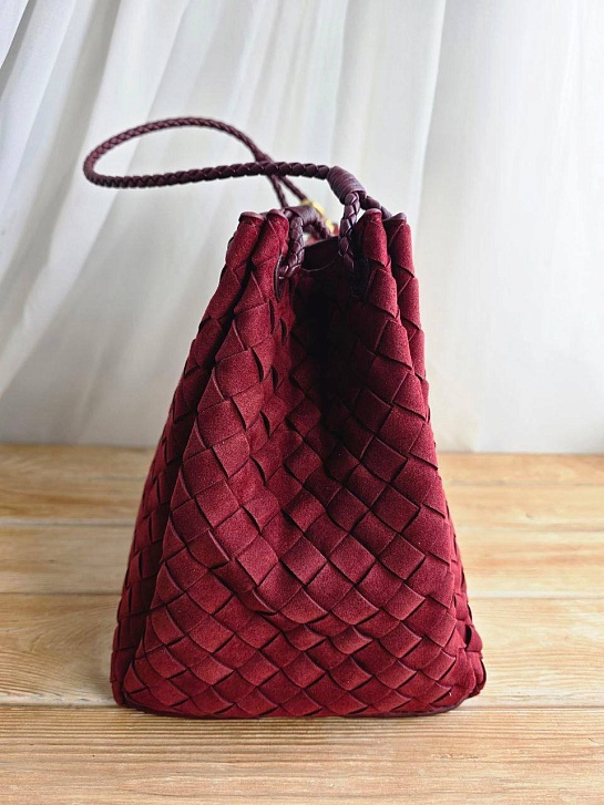 Замшевая сумка Bottega Veneta 35x24 см - Red