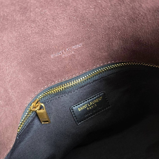 Замшевая сумка Yves Saint Laurent Lou Puffer 30x19 см   