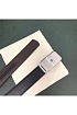 Кожаный чёрный ремень Montblanc 125x3.5 см
