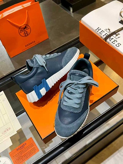 Женские комбинированные кроссовки Hermes Bouncing premium   