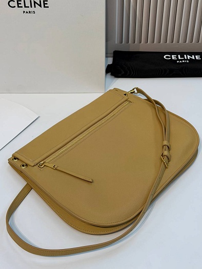 Кожаная сумка Celine Soft Triomphe Besace premium 34x25x13 см   