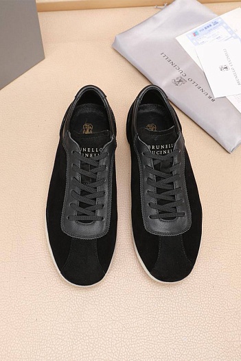 Мужские замшевые кроссовки Brunello Cucinelli   