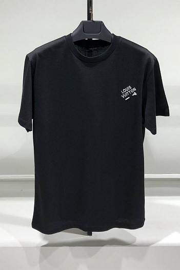 Оверсайз футболка Louis Vuitton staple-pin logo - Black   