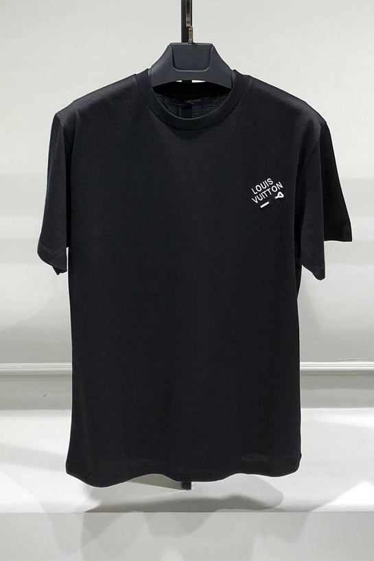 Оверсайз футболка Louis Vuitton staple-pin logo - Black