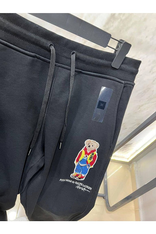 Мужские чёрные штаны Polo Ralph Lauren logo-embroidered