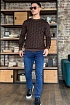 Мужской джемпер Fendi Jacquard FF - Brown