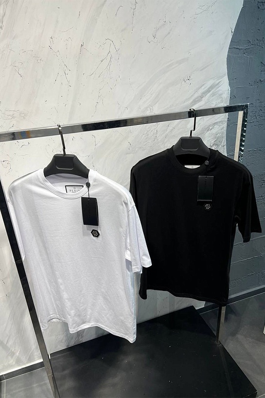 Футболка белого цвета Philipp Plein logo-plaque