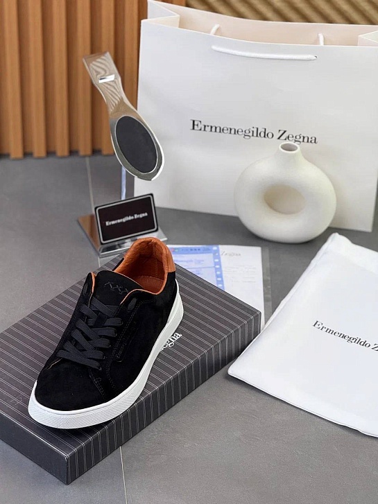 Мужские замшевые кроссовки Ermenegildo Zegna