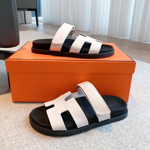 Женские сандалии Hermes Premium - White   