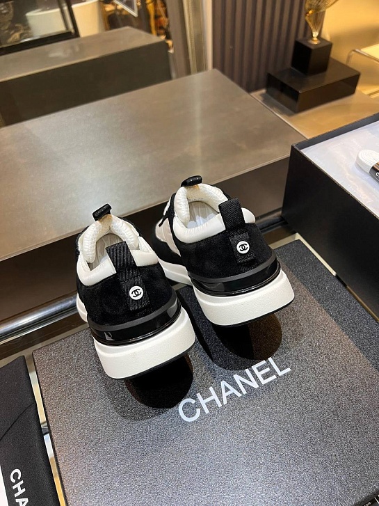 Женские кожаные кроссовки Chanel premium