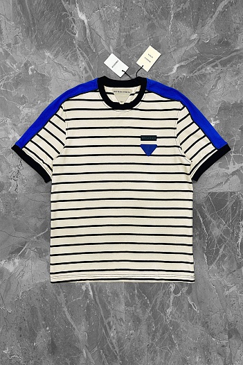 Оверсайз футболка Bottega Veneta - Beige / Blue   