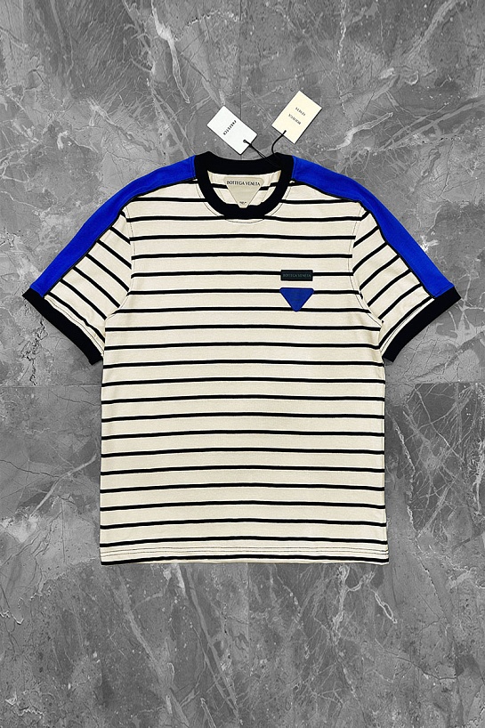 Оверсайз футболка Bottega Veneta - Beige / Blue