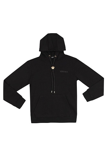Мужское чёрное худи Versace Medusa   