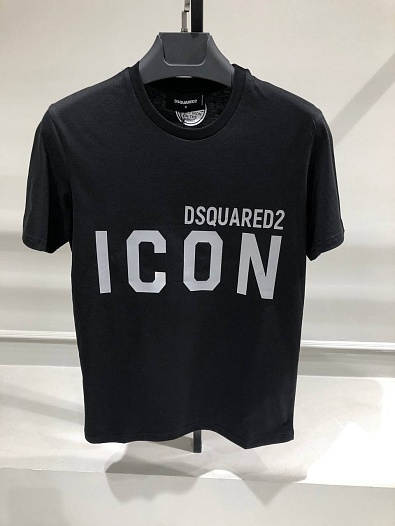 Мужская футболка Dsquared2 "ICON" - Black   
