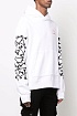 Белое мужское худи Amiri Bones logo-print