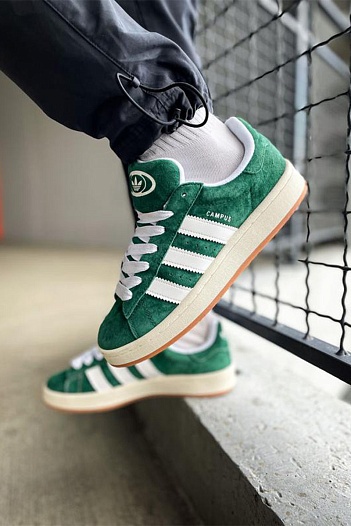 Кроссовки Adidas Campus - Dark Green / White   