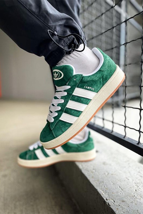 Кроссовки Adidas Campus - Dark Green / White