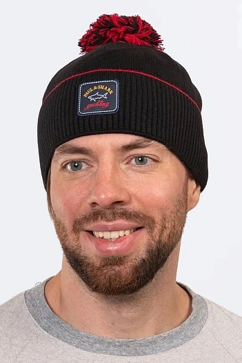 Шапка на флисе Paul & Shark logo-badge - Black   