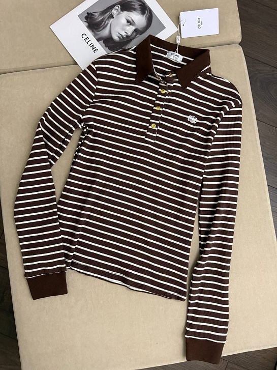 Женское поло с длинным рукавом Celine premium