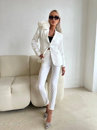 Белые женские брюки Balmain   