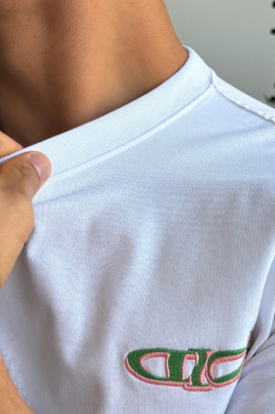 Мужская белая футболка Dior x Lewis Hamilton