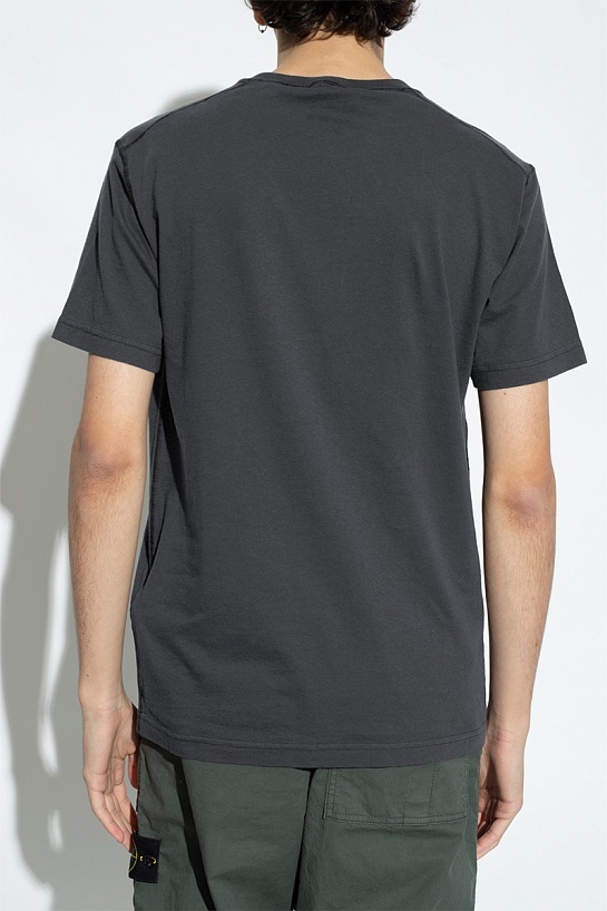 Мужская футболка Stone Island compass-patch - Anthracite