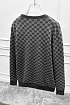 Мужская кофта серого цвета Louis Vuitton Damier embossed logo