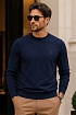 Мужской тёмно-синий джемпер Burberry TB logo-embroidered