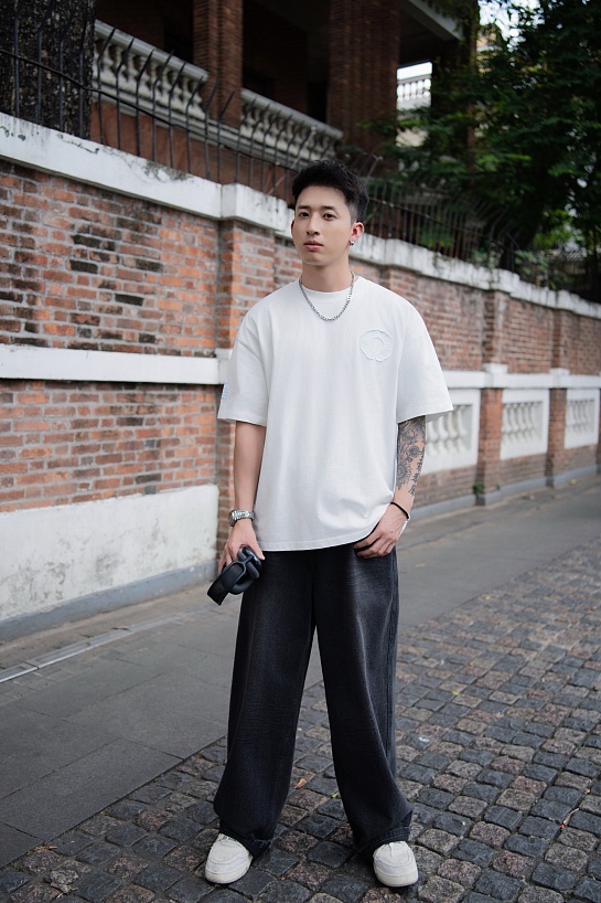 Белая оверсайз футболка Chrome Hearts Premium