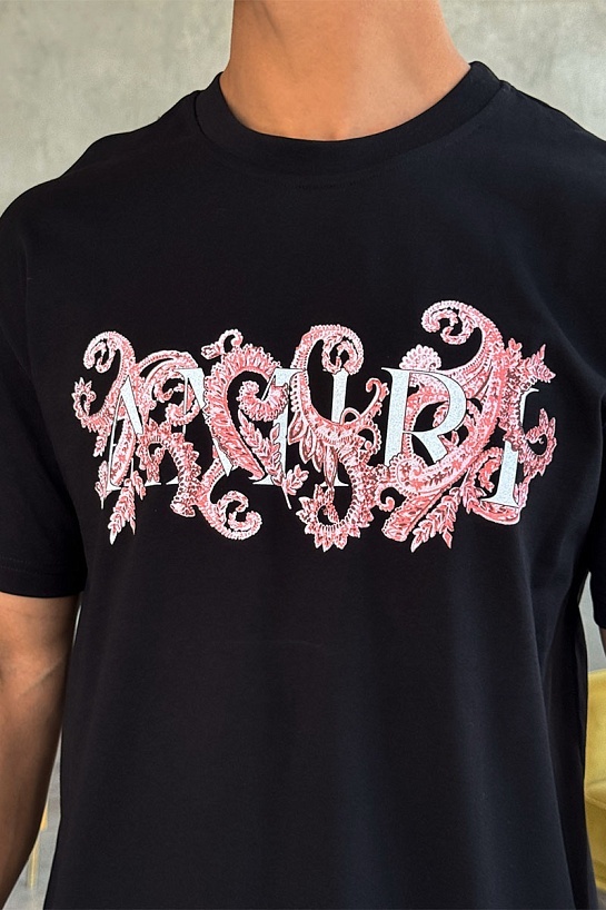 Чёрная оверсайз футболка Amiri