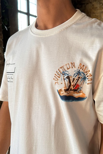Оверсайз футболка Louis Vuitton Miami - White   