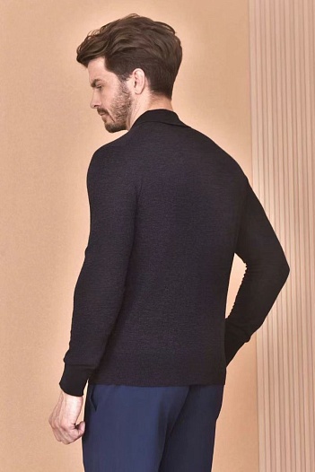 Поло с длинным рукавом Loro Piana Premium - Black Flower Gray   