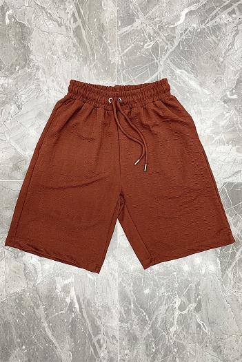 Мужские бордовые шорты Dior logo all-over embossed   