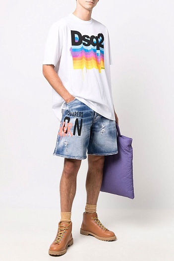 Мужские джинсовые шорты Dsquared2 ICON Forever - Blue   