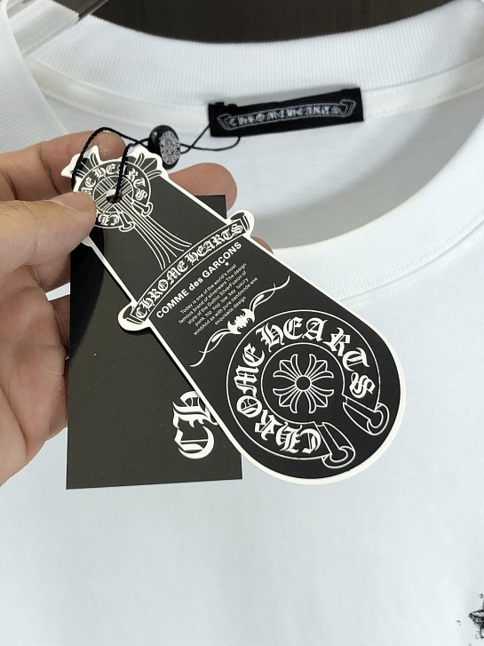 Белая оверсайз футболка Chrome Hearts Premium