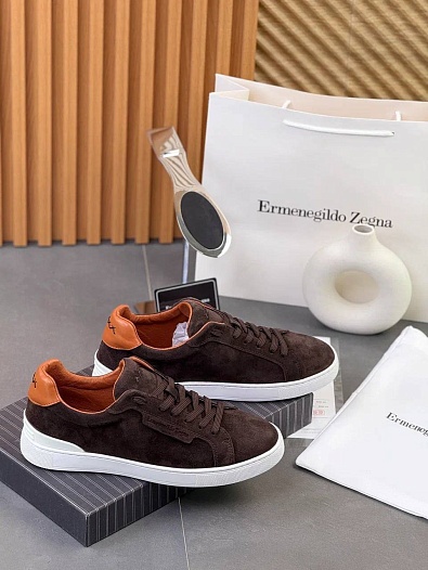 Мужские замшевые кроссовки Ermenegildo Zegna   