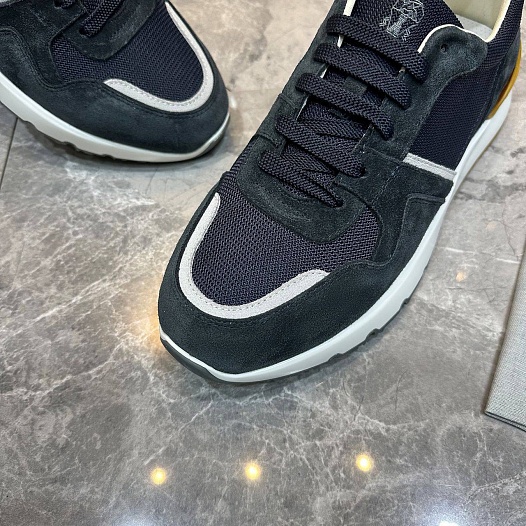 Мужские комбинированные кроссовки Brunello Cucinelli   