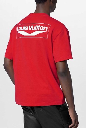 Футболка красного цвета Louis Vuitton Ski logo-print   