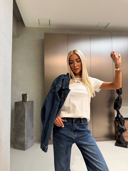 Женская базовая футболка Loro Piana premium - White