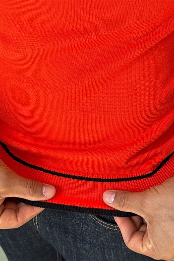 Мужская оранжевая водолазка Hermes Premium   