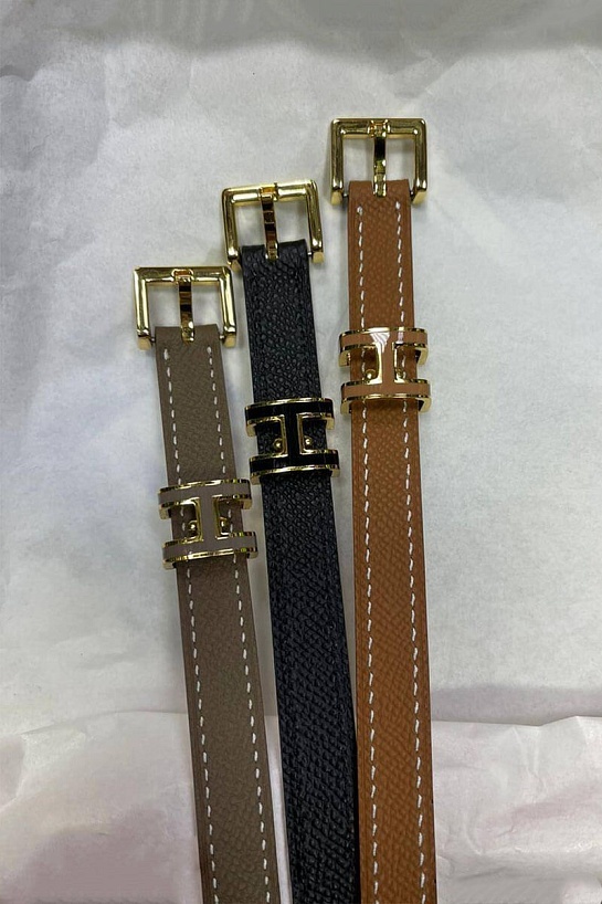Кожаный ремень Hermes (3 расцветки)