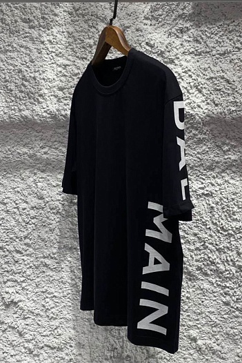 Мужская чёрная футболка Balmain   