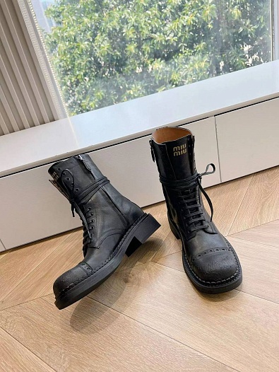 Женские ботинки MIU MIU Premium - Black   