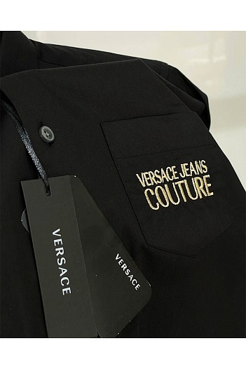 Классическая рубашка Versace Jeans Couture embroidered logo - Black   
