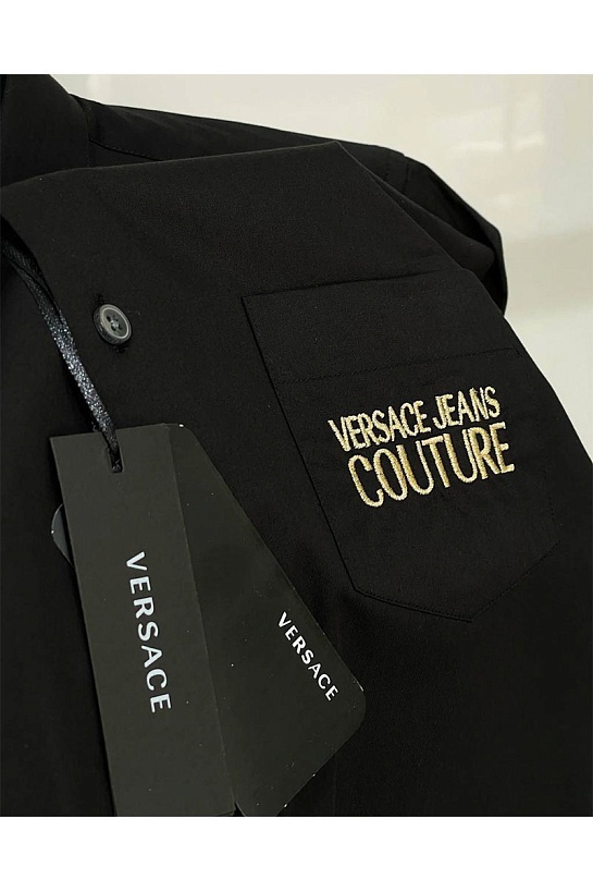 Классическая рубашка Versace Jeans Couture embroidered logo - Black