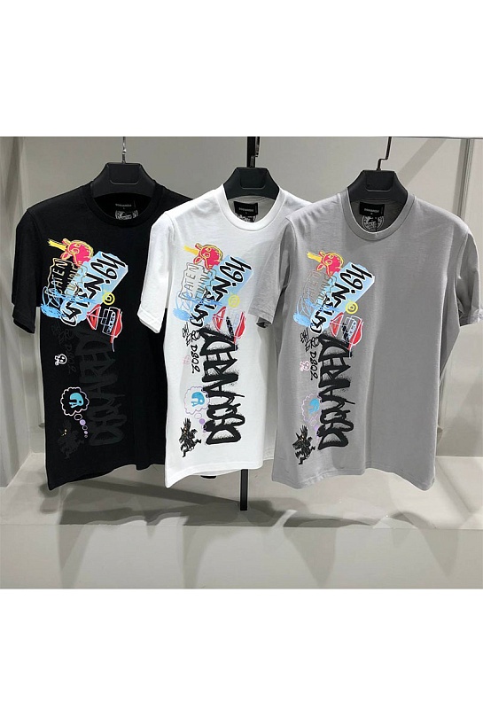 Мужская серая футболка Dsquared2